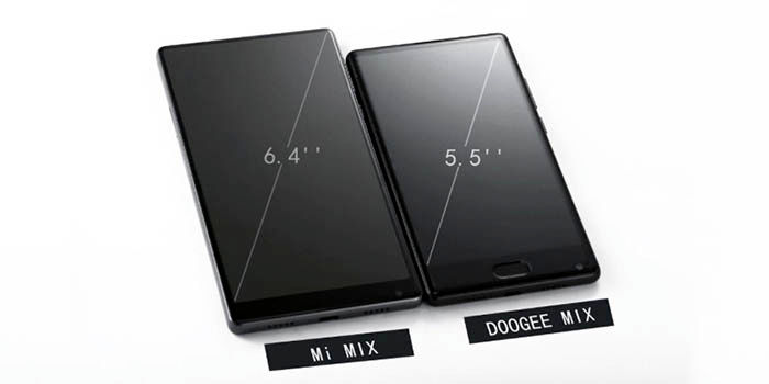 Tamano pantalla Doogee Mix vs Xiaomi Mix