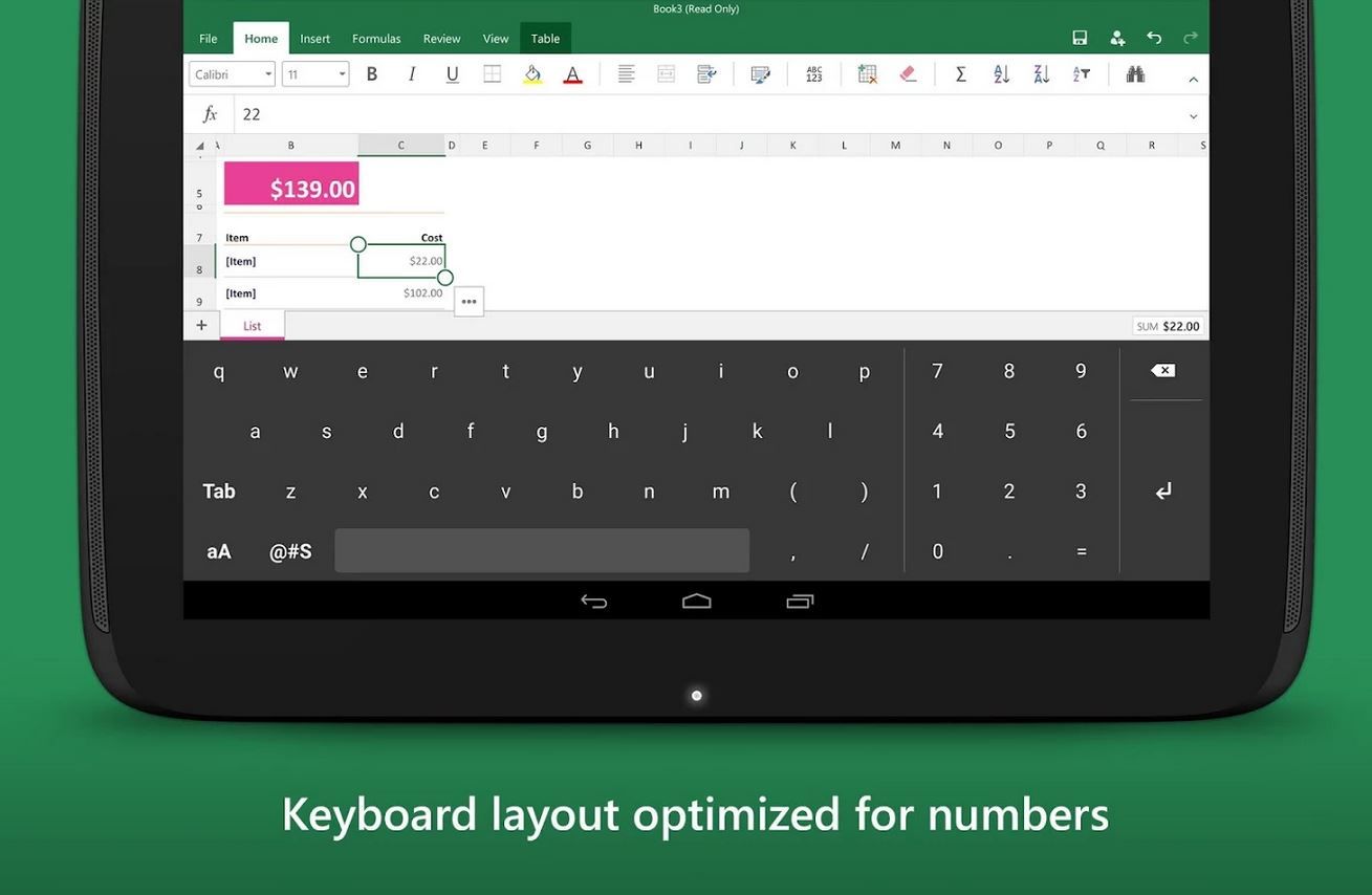Descarga teclado para Android de Microsoft, con pad y tabulador