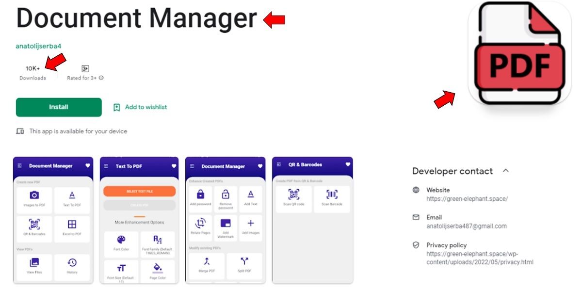 Tienes instalada la app Document Manager Eliminala es un troyano
