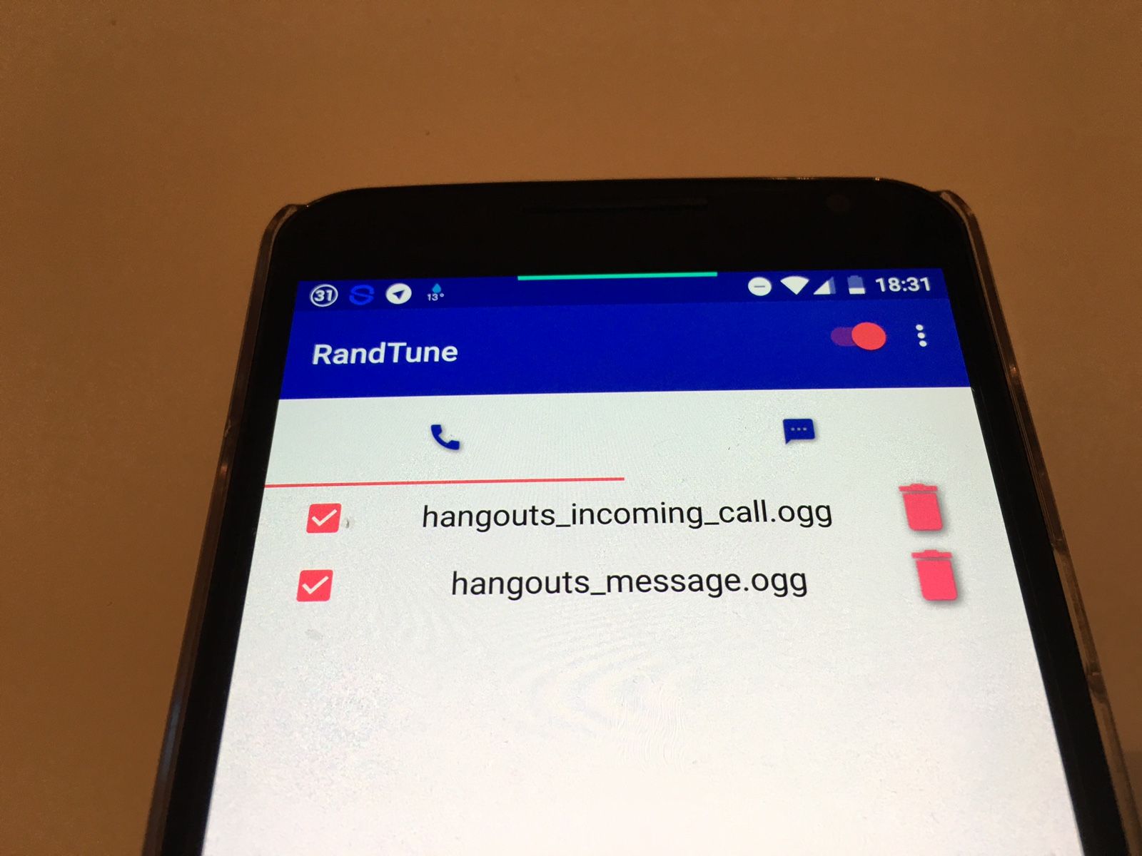 Tono de llamada aleatorio en Android