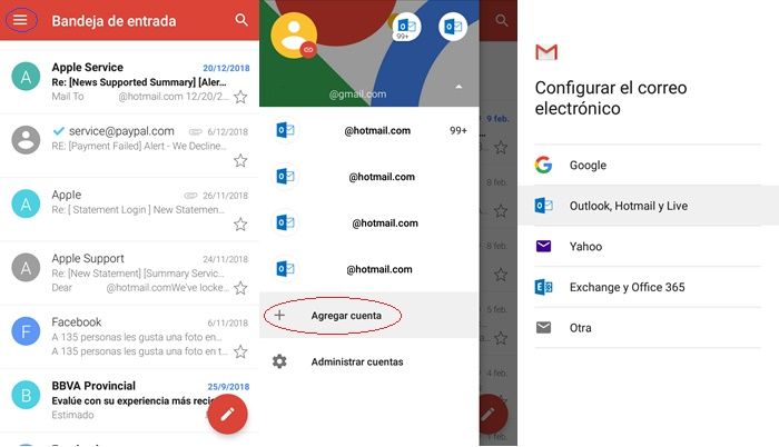 Tutorial agregar una cuenta Outlook a Gmail