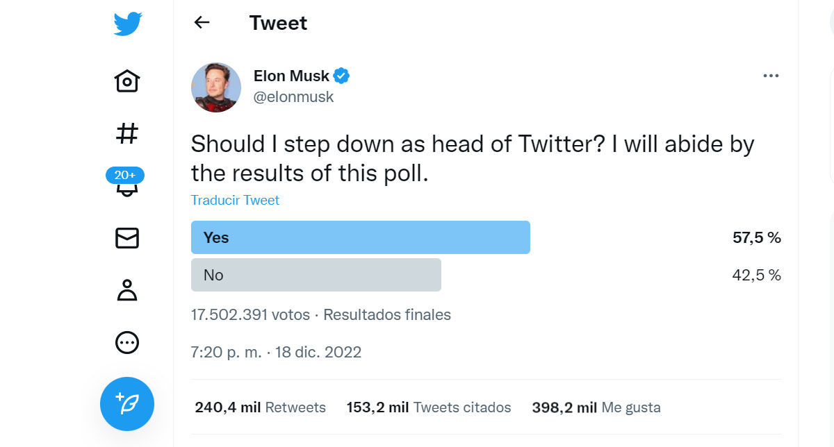 Twitter busca nuevo CEO: Elon Musk está dispuesto a ceder su cargo