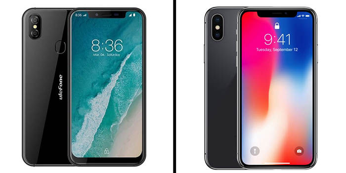 Ulefone X vs iPhone X