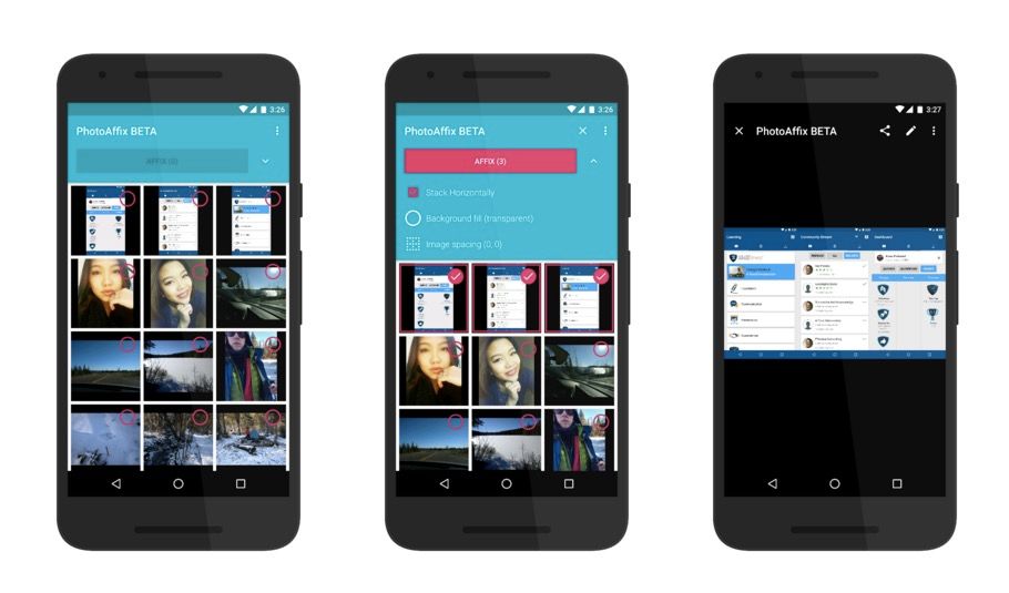 Unir capturas de pantalla en Android