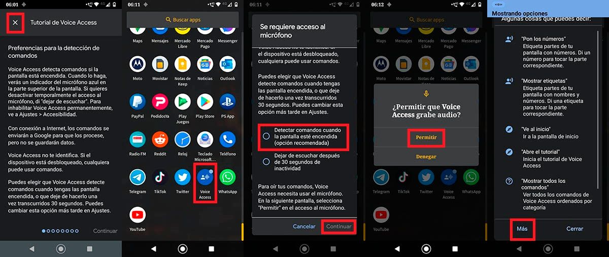 Usar Voice Access en un movil Android