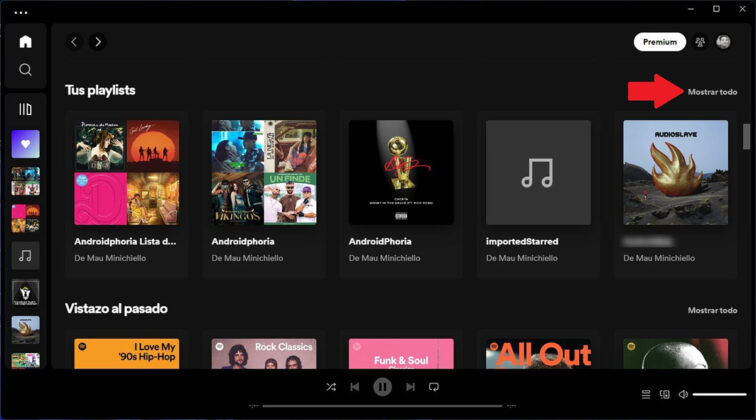 Ver todas tus playlist de Spotify en PC