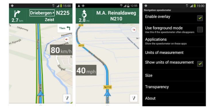 Ver velocidad en Google Maps maps speedometer