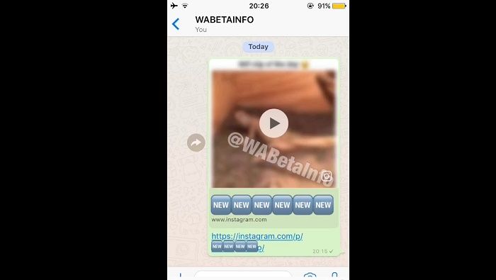 Vídeo de Instagram en WhatsApp
