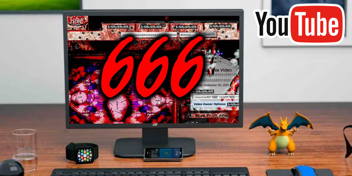 Video de YouTube sin la letra H en la palabra Watch satanico