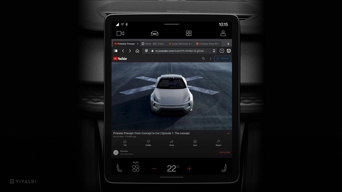 Vivaldi el primer navegador de Android Automotive