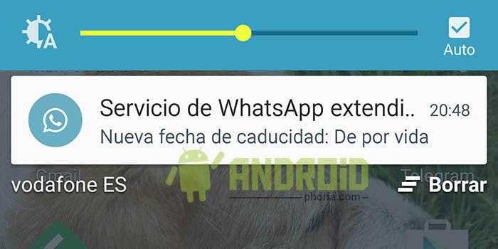 WhatsApp activado de por vida