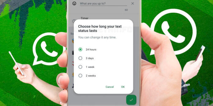 WhatsApp prepara una opción para agregar estados de texto que expiran