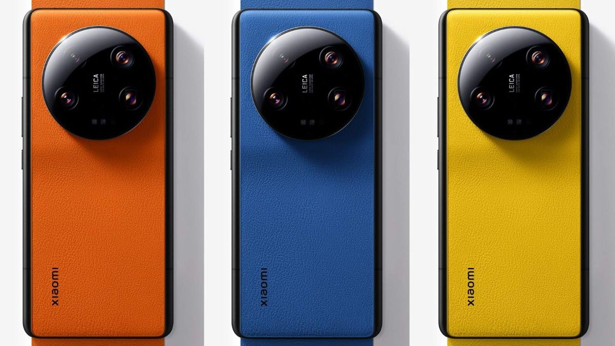 Xiaomi 13 Ultra en los colores naranja, azul y amarillo