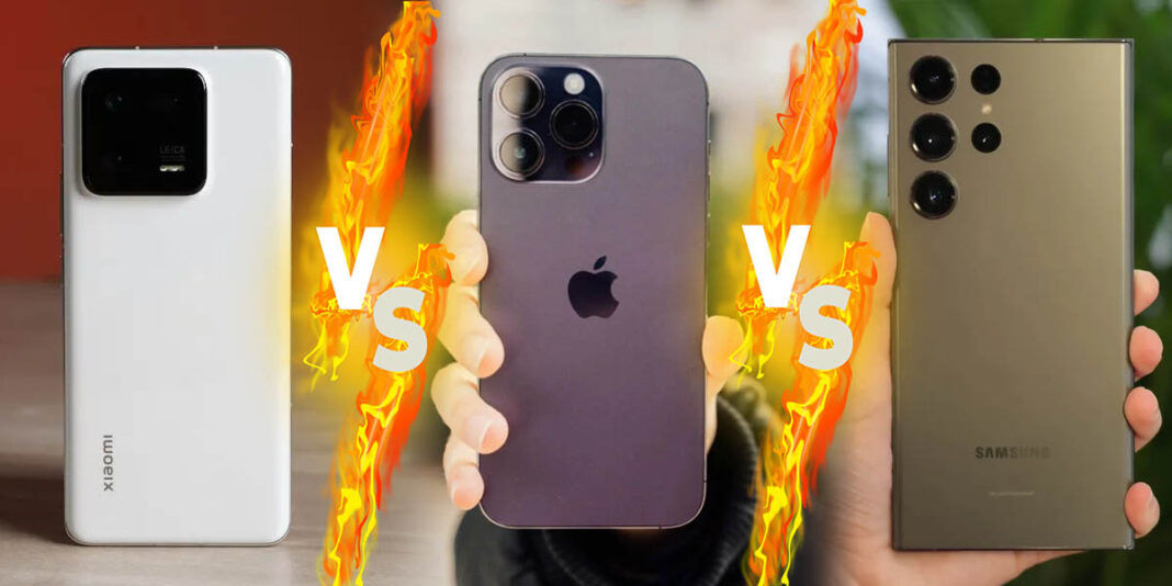 Xiaomi 13 pro vs iphone 14 pro max vs galaxy s23 ultra comparativa