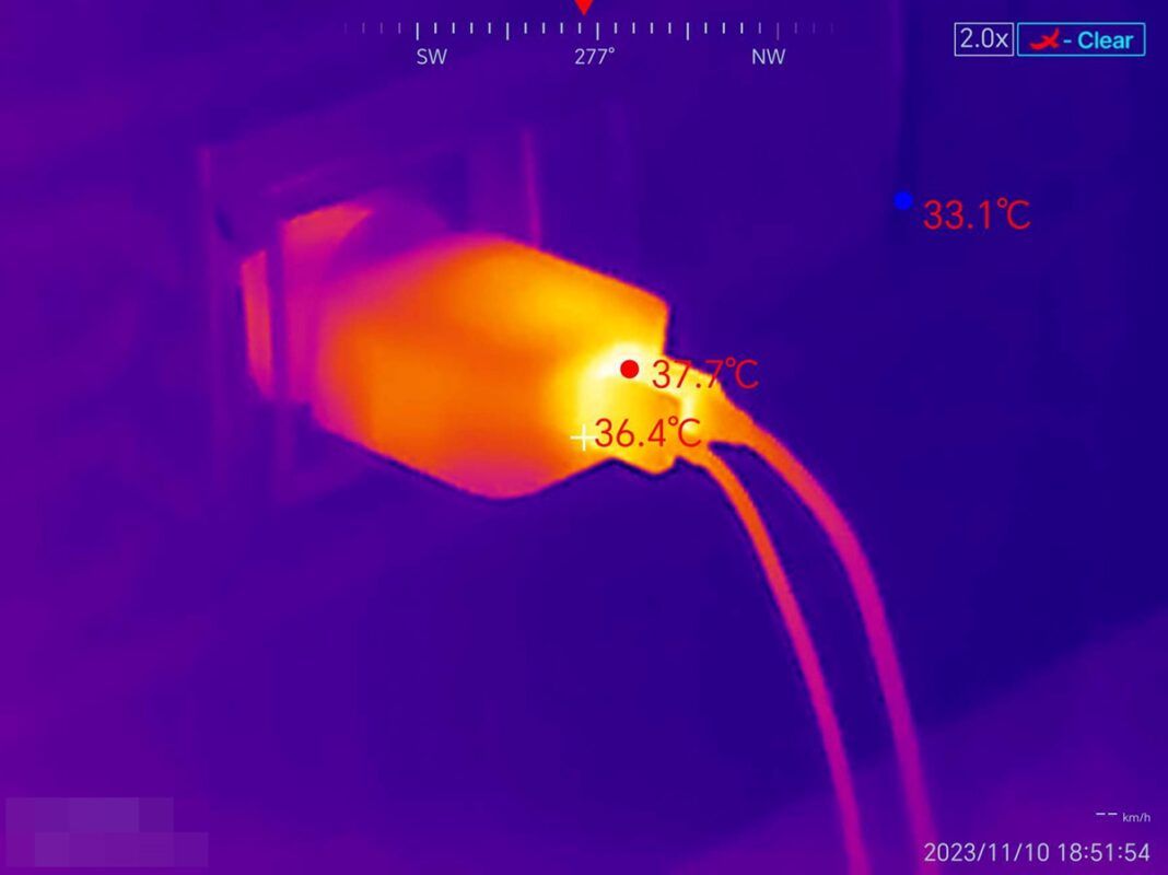 Xinfrared X2 XH09 detecta calor en cables