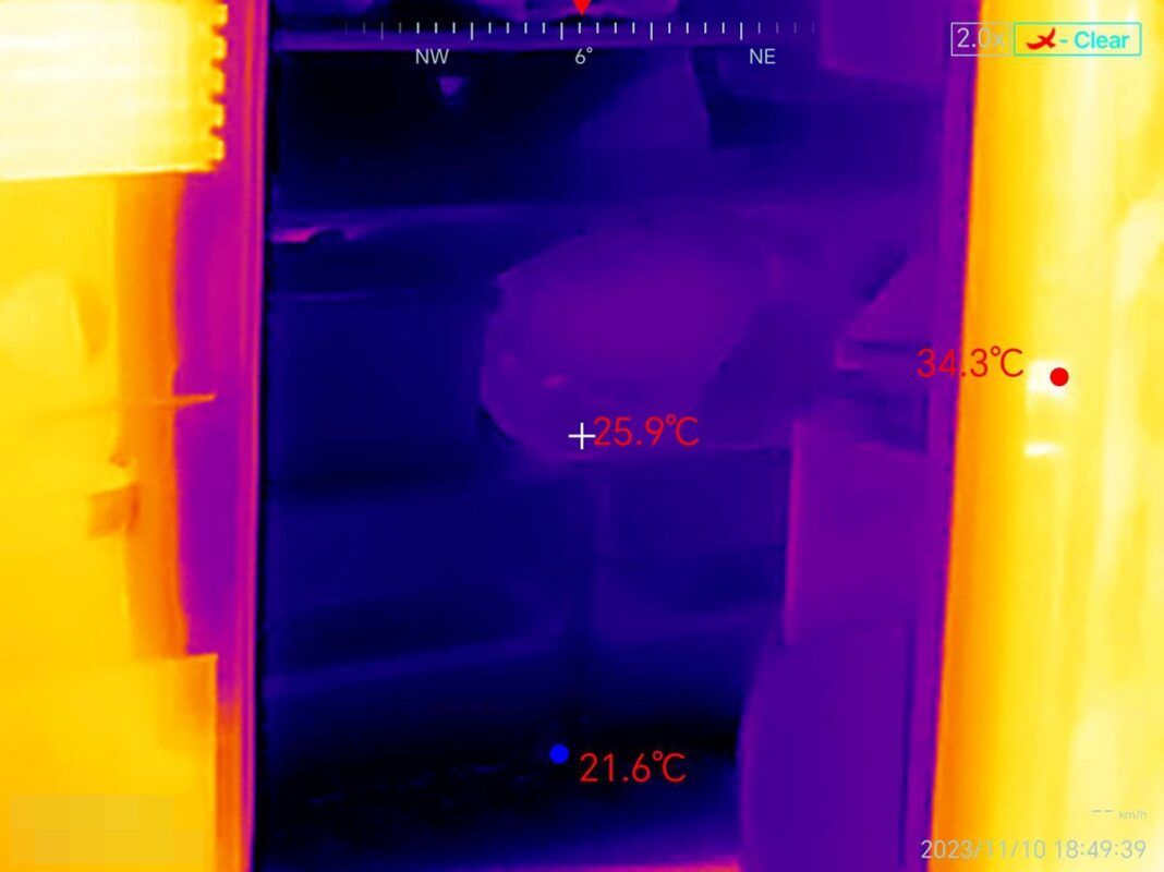 Xinfrared X2 XH09 detecta frio en frigorifico