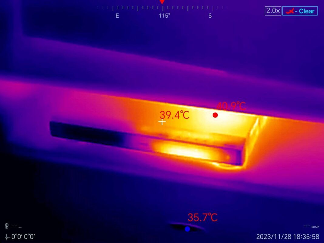 Xinfrared X2 XH09 puntos de calor de un dispositivo