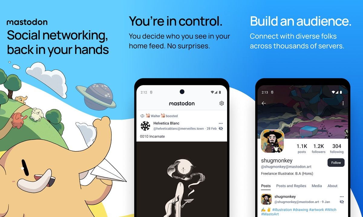 Ya esta disponible la app de Mastodon la popular alternativa de Twitter
