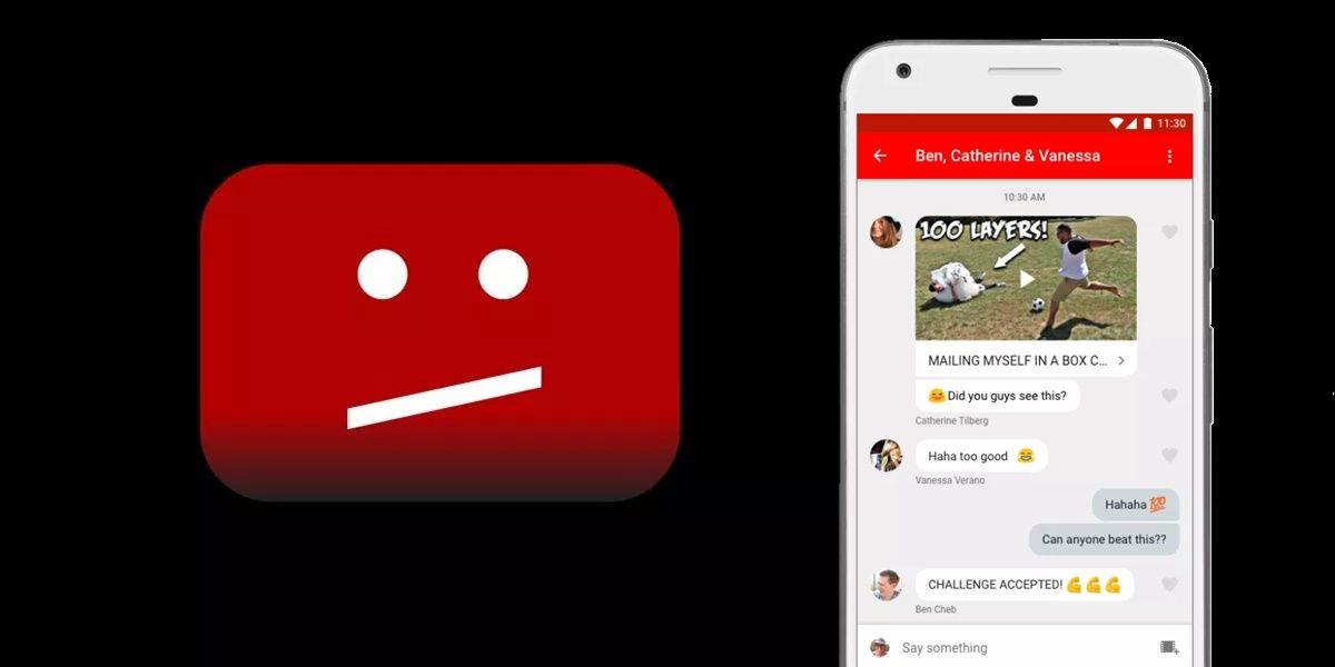 YouTube elimina mensajes privados