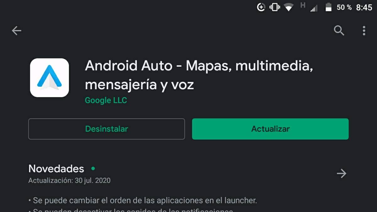 actualizar android auto google play store