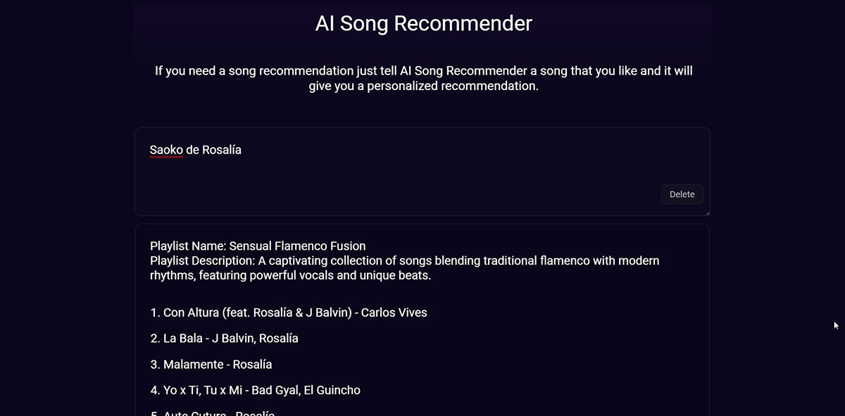 ai song recommender