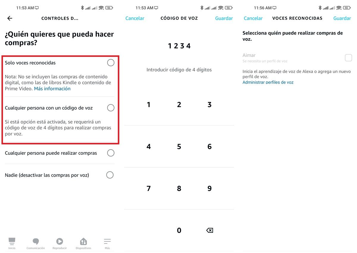 app amazon alexa limitar compras por voz sin deactivar la funcion