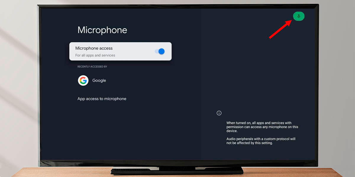 bloqueo micrófono Android TV 12 Chromecast Google TV