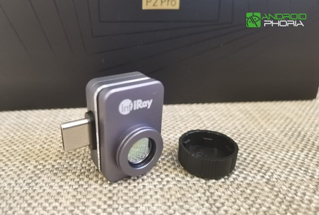 camara termica InfiRay P2 Pro protector de la lente