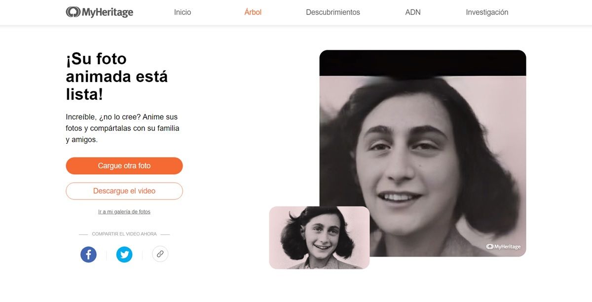 Cómo animar tus fotos antiguas con Deep Nostalgia en MyHeritage
