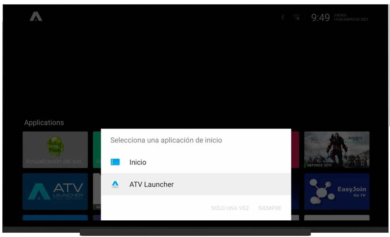cómo cambiar launcher android tv