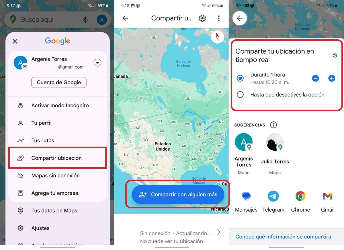 como compartir ubicacion google maps para saber ubicacion de hijos