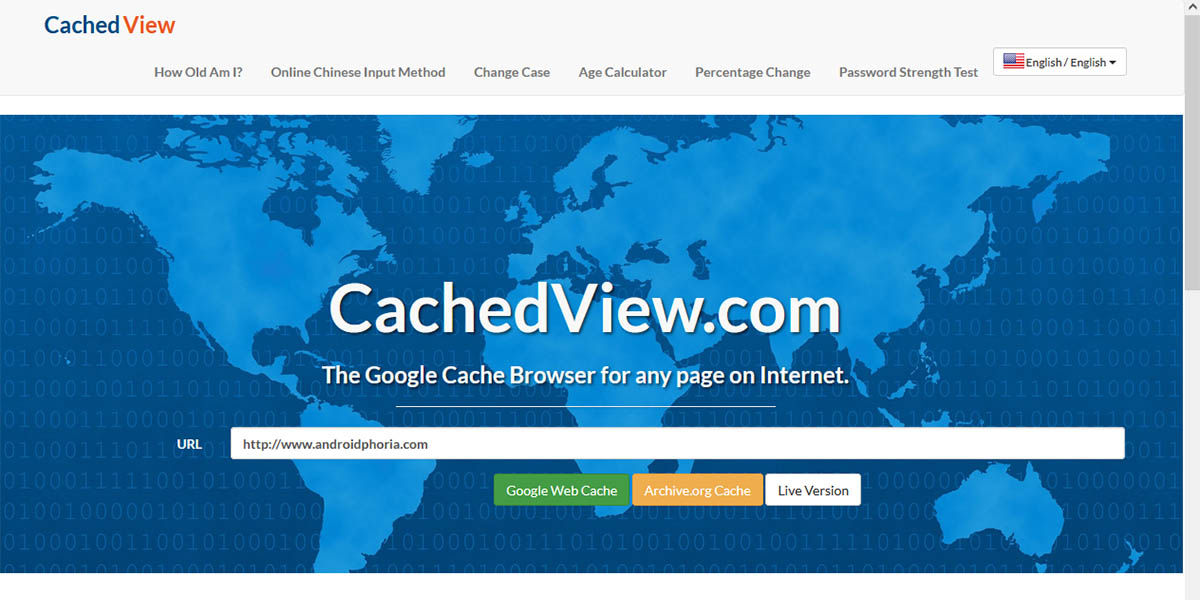 como usar cachedview para ver paginas cache google