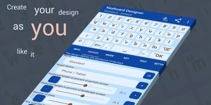 crea tu teclado personalizado android con Keyboard Designer