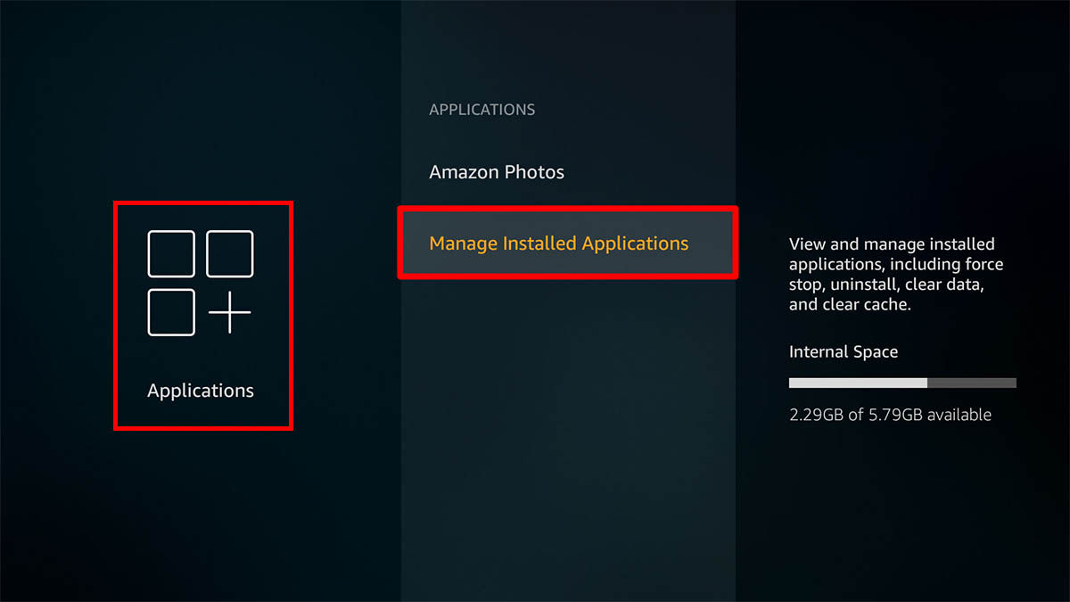 desinstalar aplicacion amazon fire tv stick menu ajustes