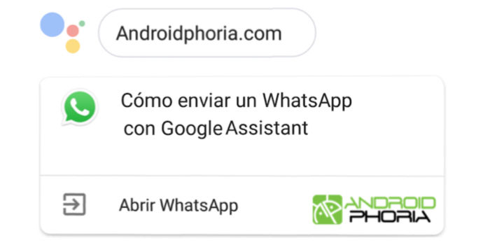 enviar whatsapp con google assistant
