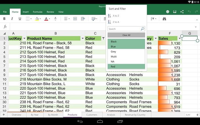 excel para android