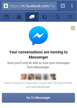 facebook obliga descargar messenger