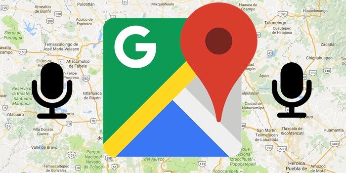 google maps comandos de voz