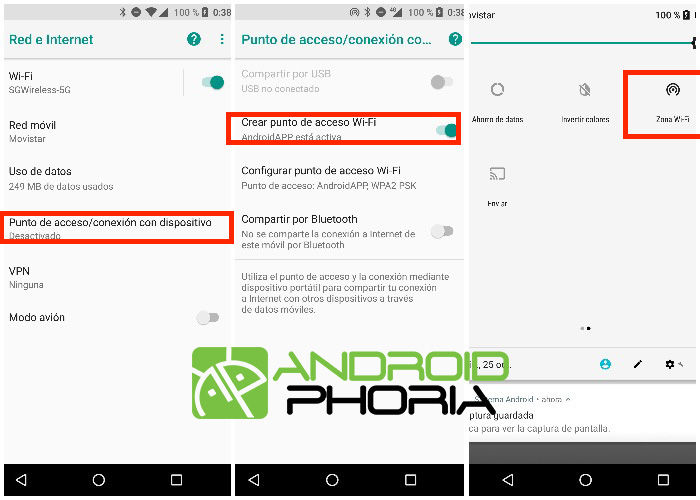 hacer tethering android
