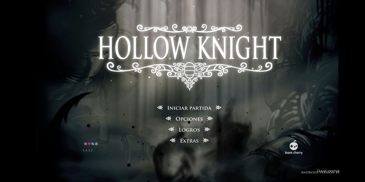 hollow knight en android pantalla de inicio