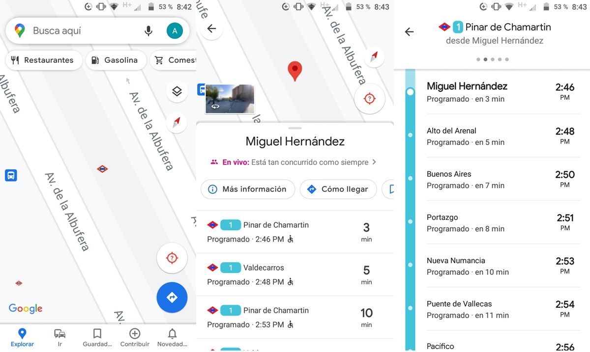 horarios de estaciones de metro de madrid cerca de ti google maps