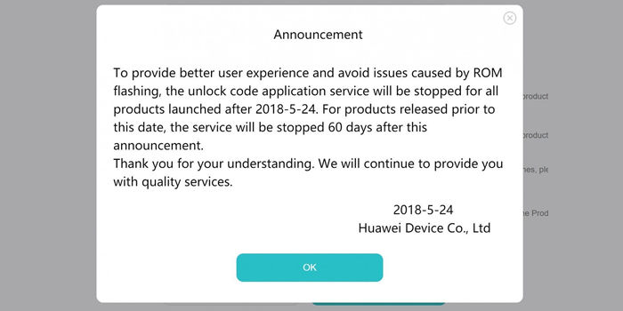 huawei honor bootloader bloqueado