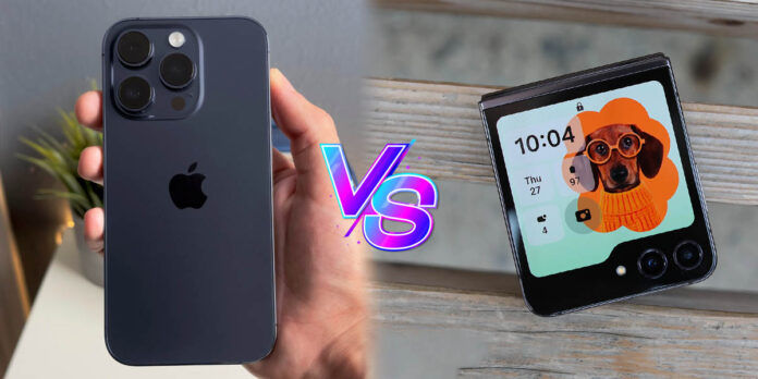 iPhone 15 Pro vs Galaxy Z Flip 5 comparativa
