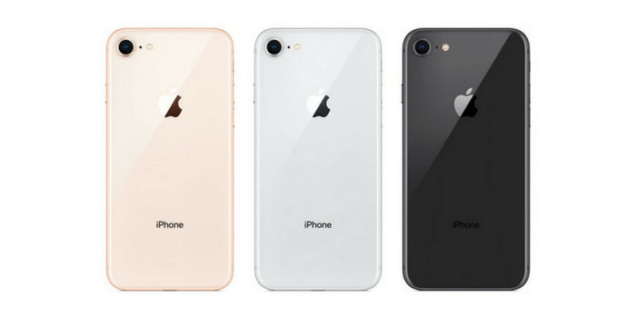 iPhone 8 trasera 3 colores