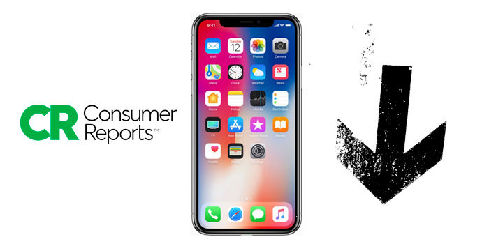iPhone X peor Galaxy S8 Consumer Reports