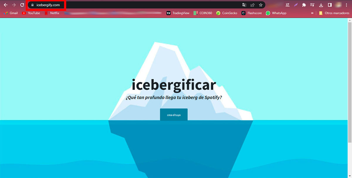 ingresa a la pagina web de Icebergify