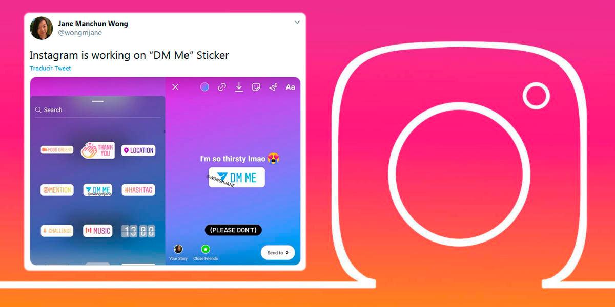 instagram lanzará sticker de mensajes directos pronto