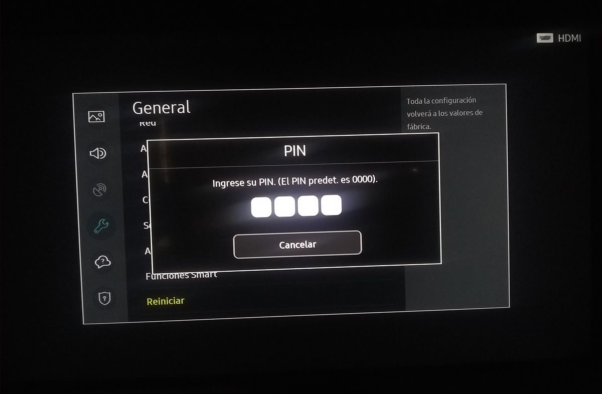 introducir pin en smart tv samsung