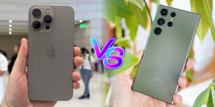 iphone 15 pro max vs Galaxy S23 ultra comparativa