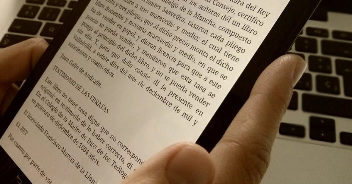 libro electronico en tablet android vieja
